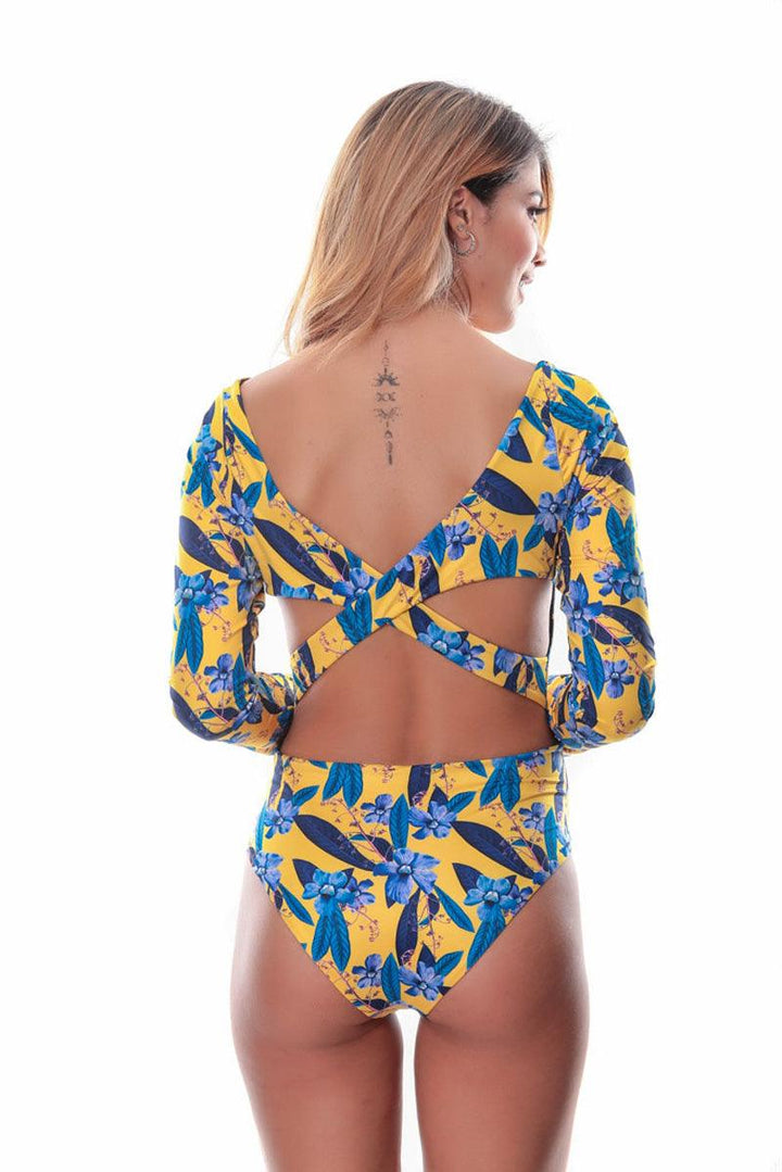 Vestido de baño manga larga 8128 | Long Sleeve Swimwear 8128 - Piel Canela Vestidos de baño Colombia