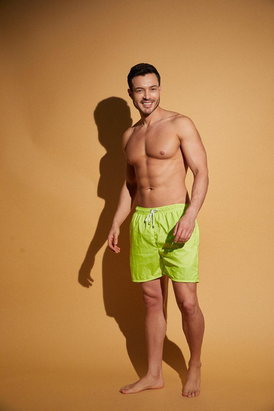Pantaloneta de Hombre - Verde | Men's Swim Trunks Quick Dry Shorts with Pockets Green