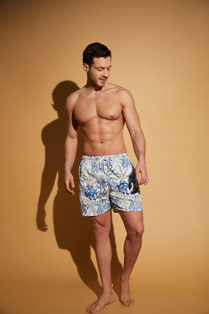 Pantaloneta de Hombre - 0514 | Men's Swim Trunks Quick Dry Shorts with Pockets 0514 - Piel Canela Vestidos de baño Colombia