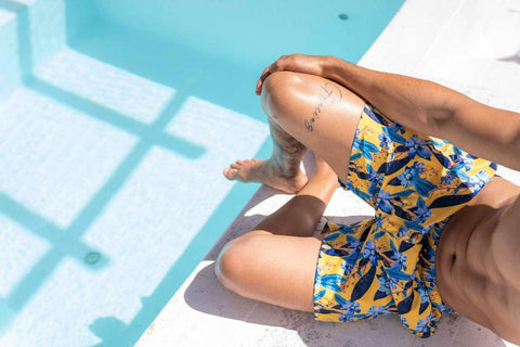Men's Swim Trunks Quick Dry Shorts with Pockets