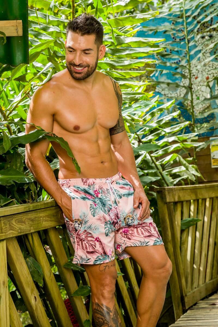 Pantaloneta de Hombre - 0504 | Men's Swim Trunks Quick Dry Shorts with Pockets 0504 - Piel Canela Vestidos de baño Colombia